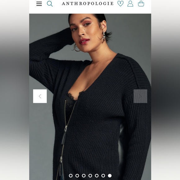 Anthropoligie Pilcro Zip Cardigan Duster - Picture 2 of 4